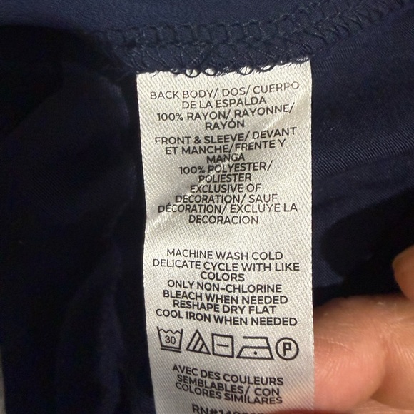 LOFT Navy Blue Women's Blouse - Picture 6 of 6